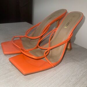 Fashion Nova Bold Orange Heels